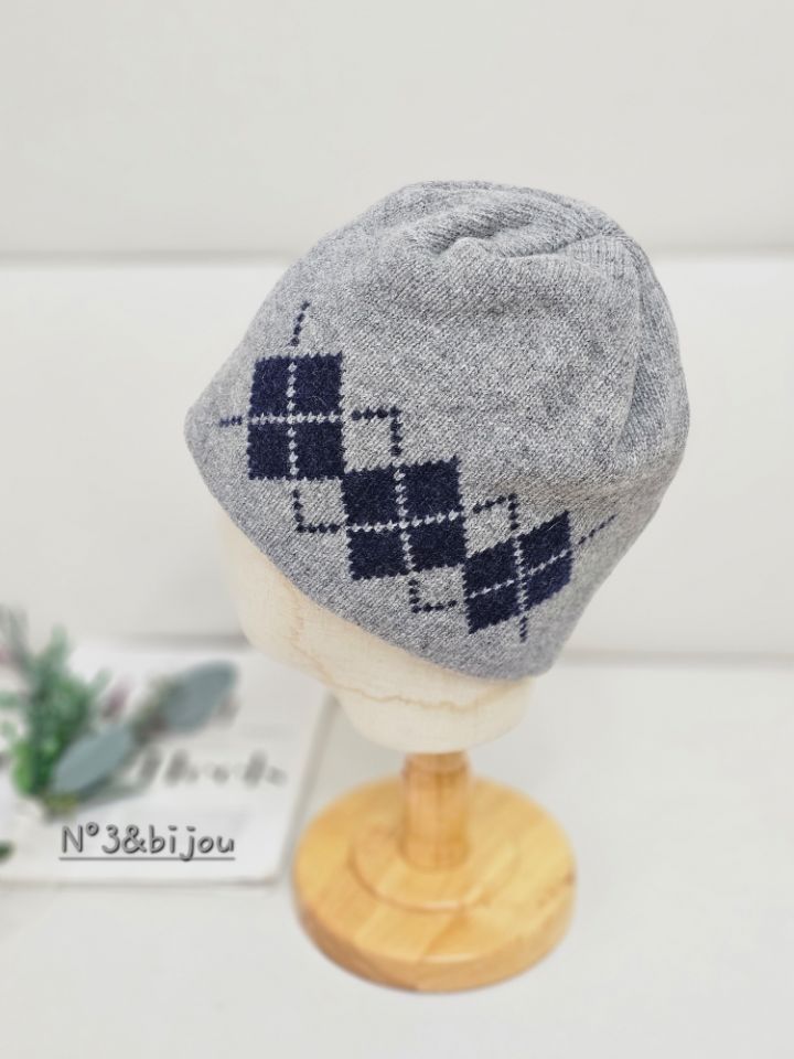 N3東大門㊣代購女裝新品時尚人氣職業熱賣25秋冬帽子羊毛格紋N3帽子圖色6