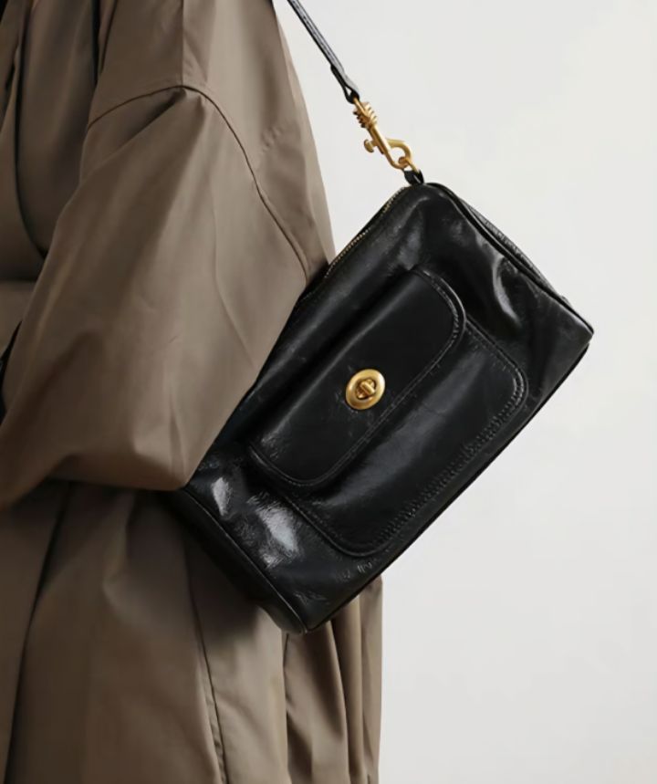 TROUVAILLE東大門㊣實拍女裝新品熱賣真品推薦單肩斜跨包牛皮TROUVAILLE單肩/斜跨包