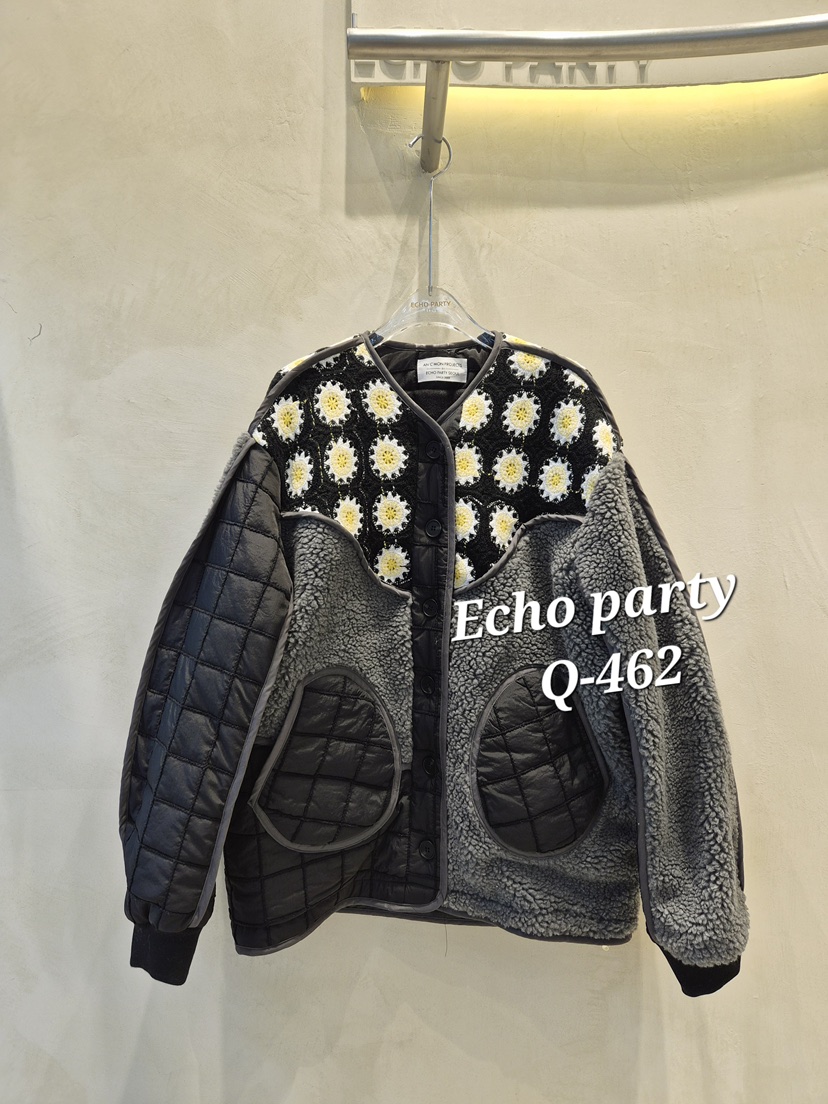 ECHOPARTY東大門㊣代購女士新款推薦休閑人氣真品職業夾克絎縫ECHOPARTY夾克圖色2