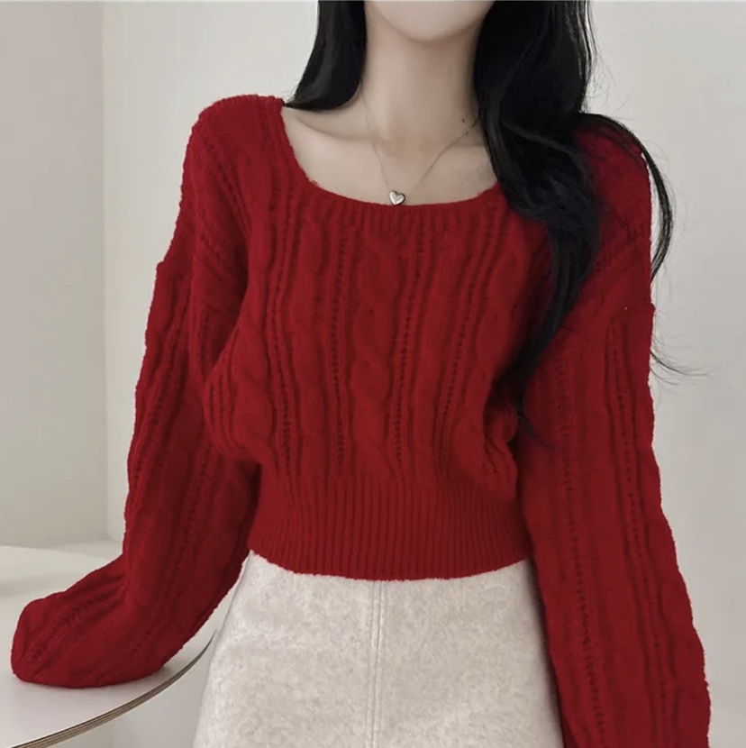 I BLLE東大門㊣代購女士新款人氣休閑推薦25秋冬針織衫奶油色I BLLE針織衫圖色1