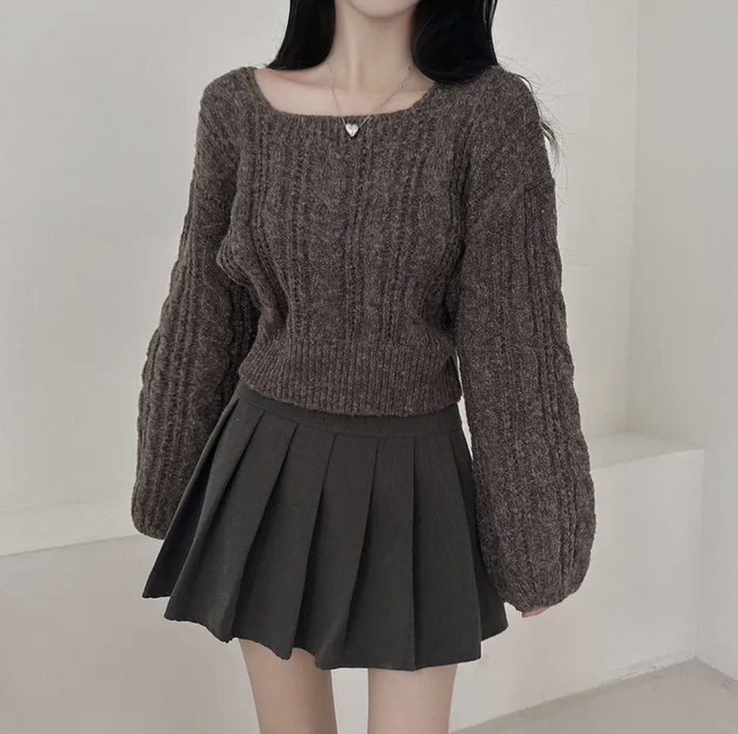 I BLLE東大門㊣代購女士新款人氣休閑推薦25秋冬針織衫奶油色I BLLE針織衫圖色2