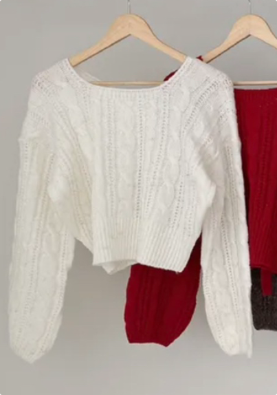 I BLLE東大門㊣代購女士新款人氣休閑推薦25秋冬針織衫奶油色I BLLE針織衫圖色3