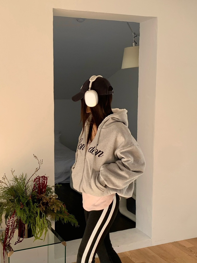 REVE CITE-L韓國直郵㊣女裝新品時尚真品夾克連帽拉鏈衫羊毛REVE CITE-L夾克