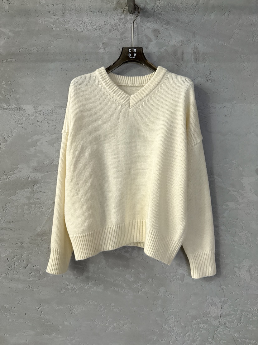 COME OPEN東大門㊣直郵女裝新款人氣職業25秋冬針織衫V領羊絨COMP-(COME OPEN)針織衫圖色1