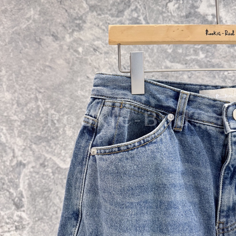 ROOKIE BUD東大門㊣代購女士新款人氣25秋冬休閑牛仔褲羊毛ROOKIE BUD-L牛仔褲