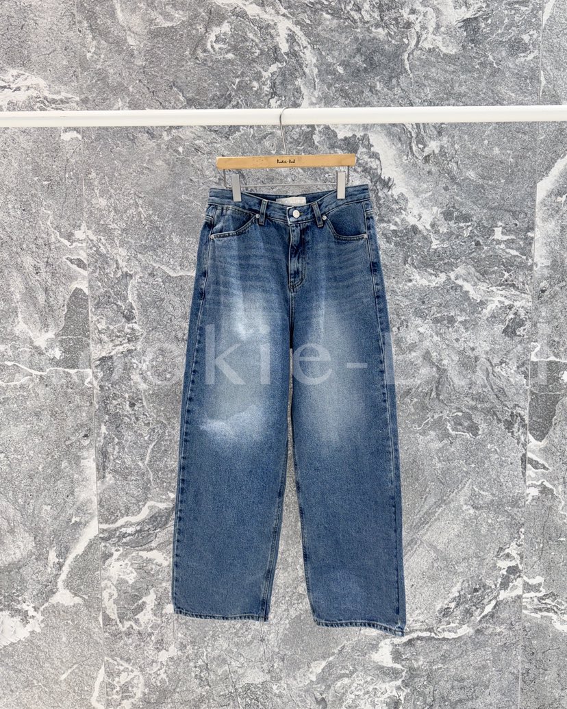 ROOKIE BUD東大門㊣代購女士新款人氣25秋冬休閑牛仔褲羊毛ROOKIE BUD-L牛仔褲圖色1