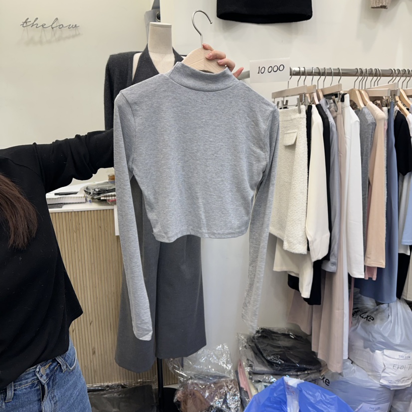 THE LOW韓國代購㊣女裝新款推薦時尚熱賣25秋冬職業長袖T恤THE LOW長袖T恤