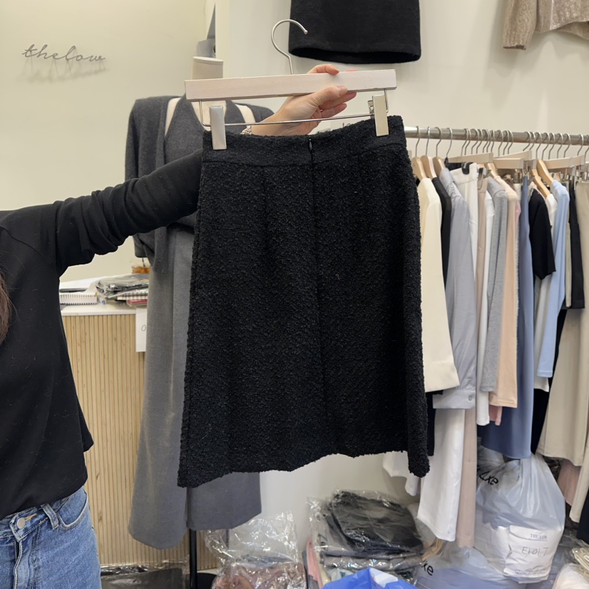 THE LOW東大門㊣實拍女裝新款熱賣推薦半身裙中短裙粗花呢THE LOW半身裙/中短裙