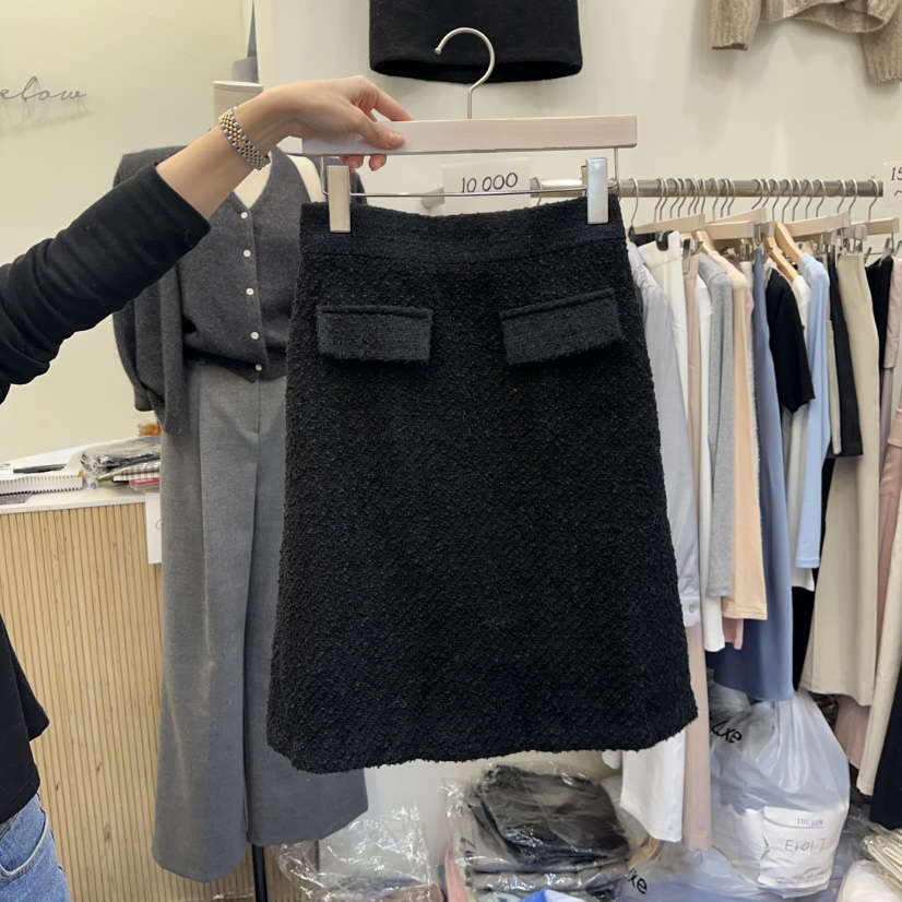 THE LOW東大門㊣實拍女裝新款熱賣推薦半身裙中短裙粗花呢THE LOW半身裙/中短裙圖色2