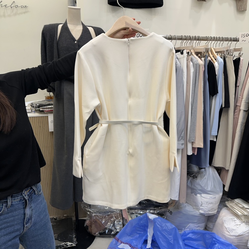 THE LOW韓國代購㊣女士新品真品推薦人氣熱賣時尚職業連衣裙THE LOW連衣裙