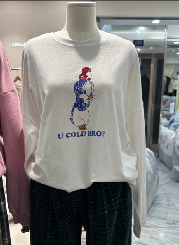 J.BALLOON韓國代購㊣女裝新款人氣職業真品休閑推薦長袖T恤鵝J.BALLOON長袖T恤圖色2