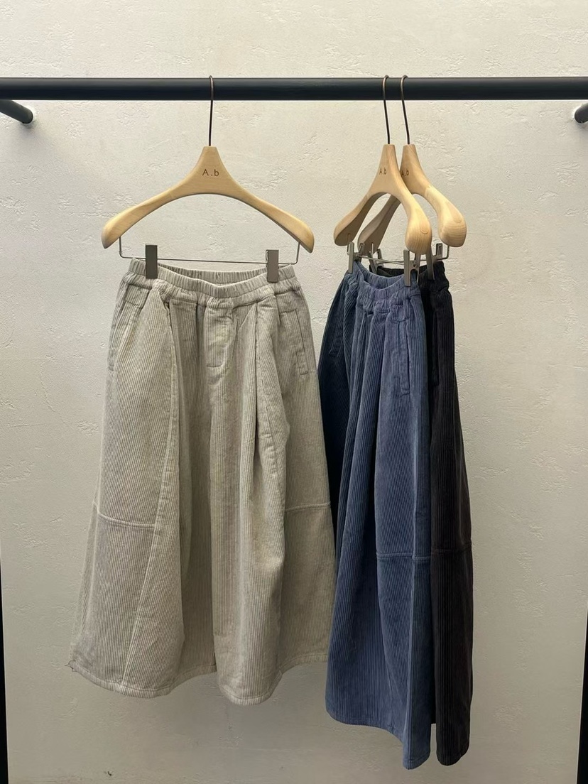 AUTUMN BEIGE-Q韓國代購㊣女裝新品人氣熱賣休閑褲燈芯絨A.b/AUTUMN BEIGE休閑褲圖色3左三色