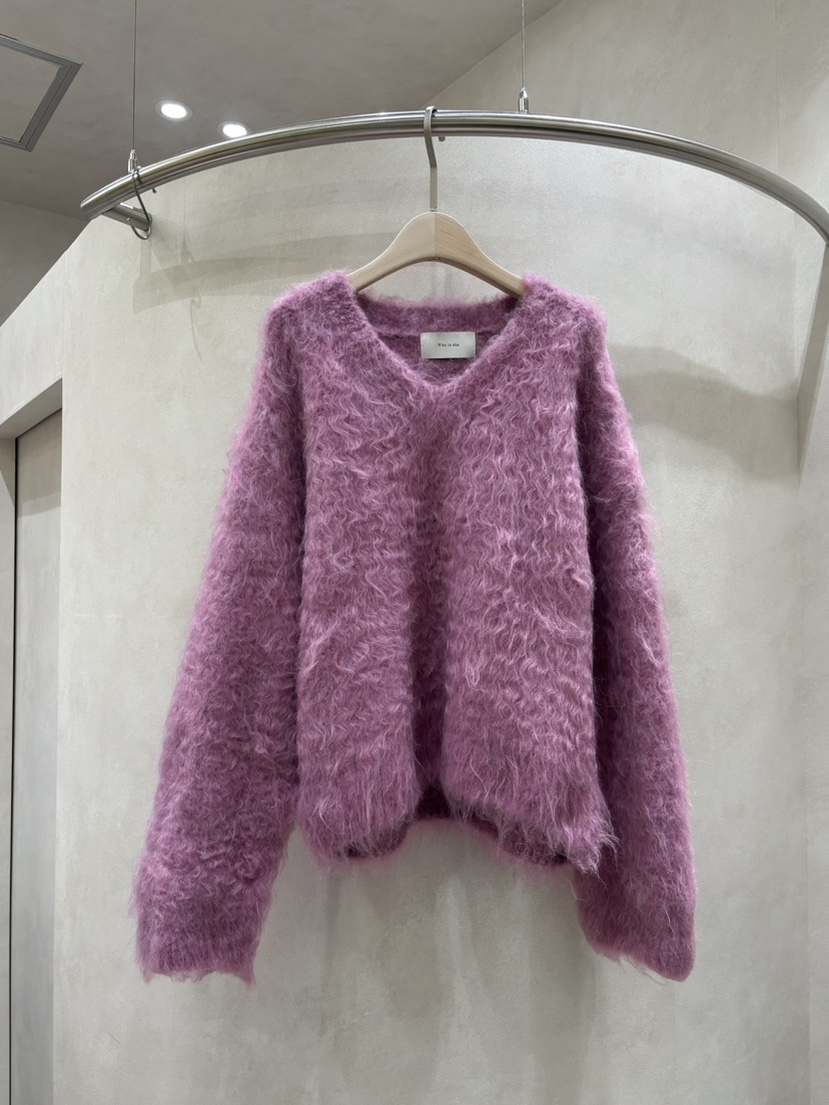 WHO IS SHE韓國代購㊣女裝新品職業25秋冬真品毛衣馬海毛V領WHO IS SHE毛衣圖色2