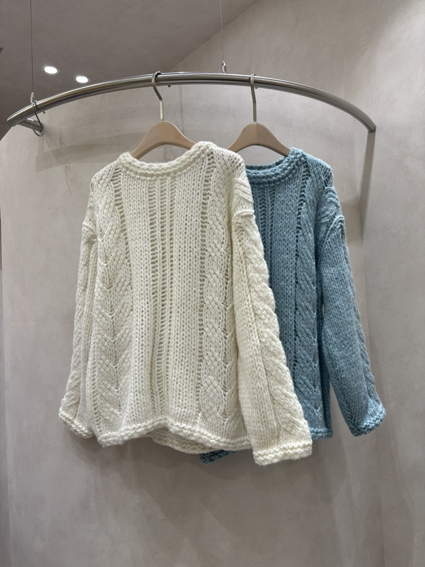 WHO IS SHE韓國代購㊣女士新款真品25秋冬推薦毛衣手工編織WHO IS SHE毛衣