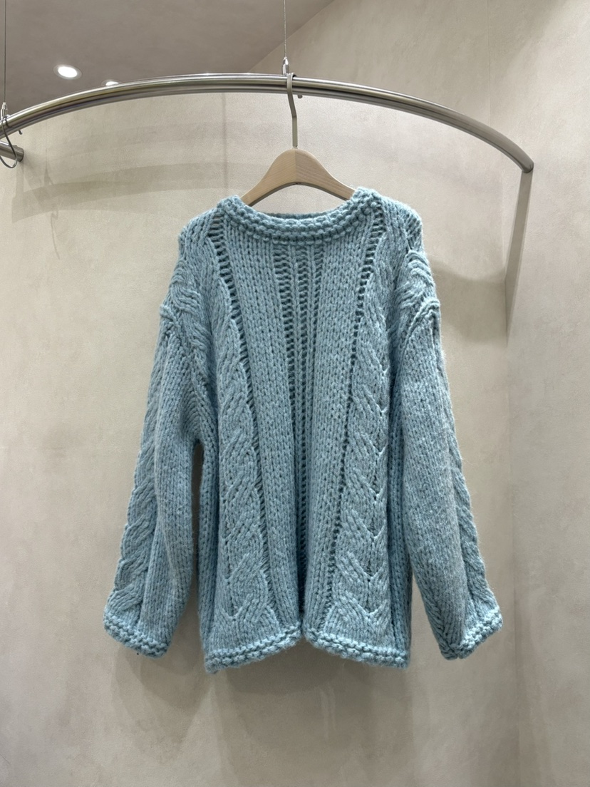 WHO IS SHE韓國代購㊣女士新款真品25秋冬推薦毛衣手工編織WHO IS SHE毛衣圖色2