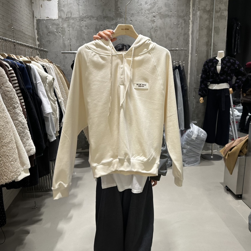 JUNI東大門㊣代購女裝新款推薦人氣職業熱賣休閑時尚25秋冬衛衣my juni衛衣圖色1