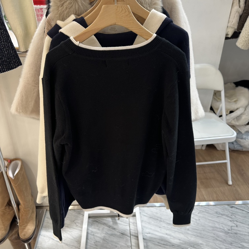 ABLESTUDIO韓國代購㊣女裝新款時尚人氣真品25秋冬熱賣針織衫ABLESTUDIO針織衫
