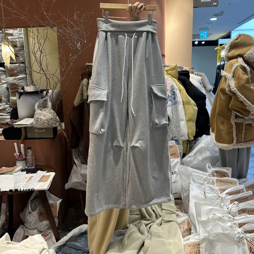 MIENNE東大門㊣代購女士新款真品休閑25秋冬休閑褲口袋加絨MIENNE休閑褲圖色2