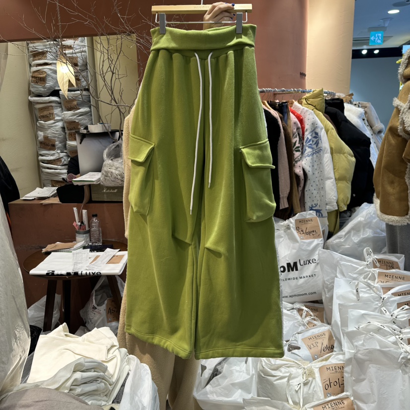 MIENNE東大門㊣代購女士新款真品休閑25秋冬休閑褲口袋加絨MIENNE休閑褲圖色3