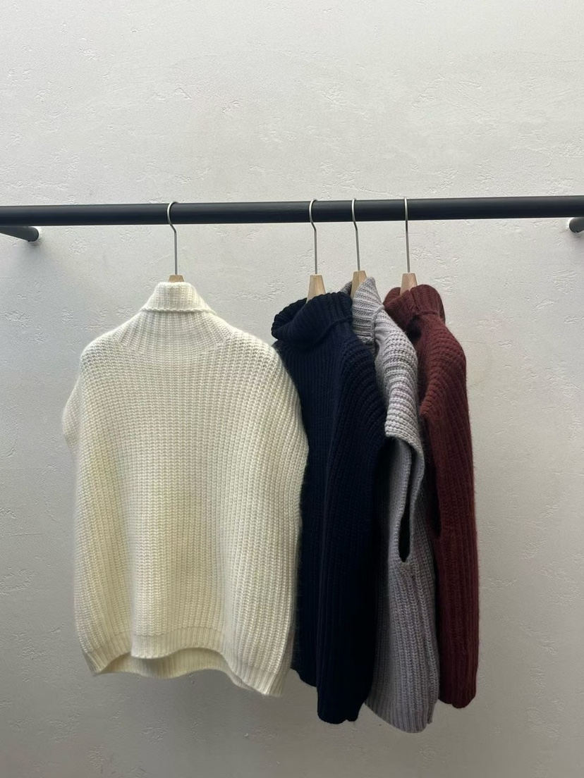 AUTUMN BEIGE-Q東大門㊣實拍女裝新款休閑時尚針織衫格子A.b/AUTUMN BEIGE針織衫圖色4左四色