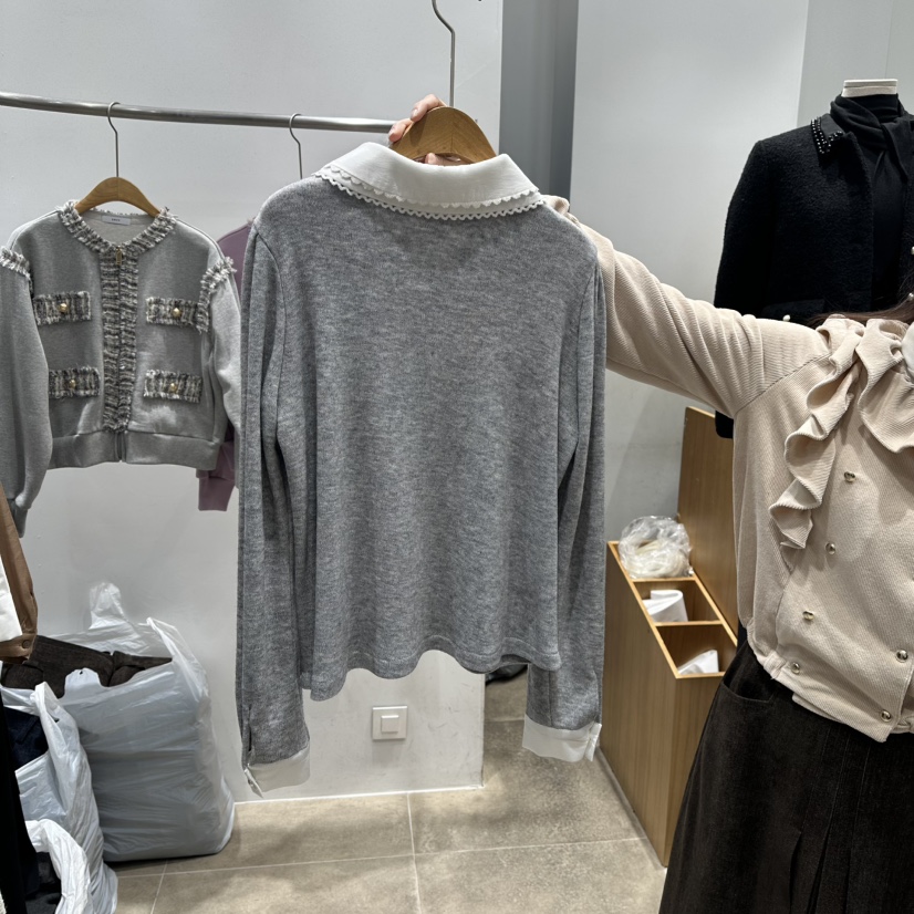 ENVY東大門㊣直郵女裝新品休閑推薦人氣熱賣25秋冬襯衫蕾絲衫ENVY襯衫/蕾絲衫