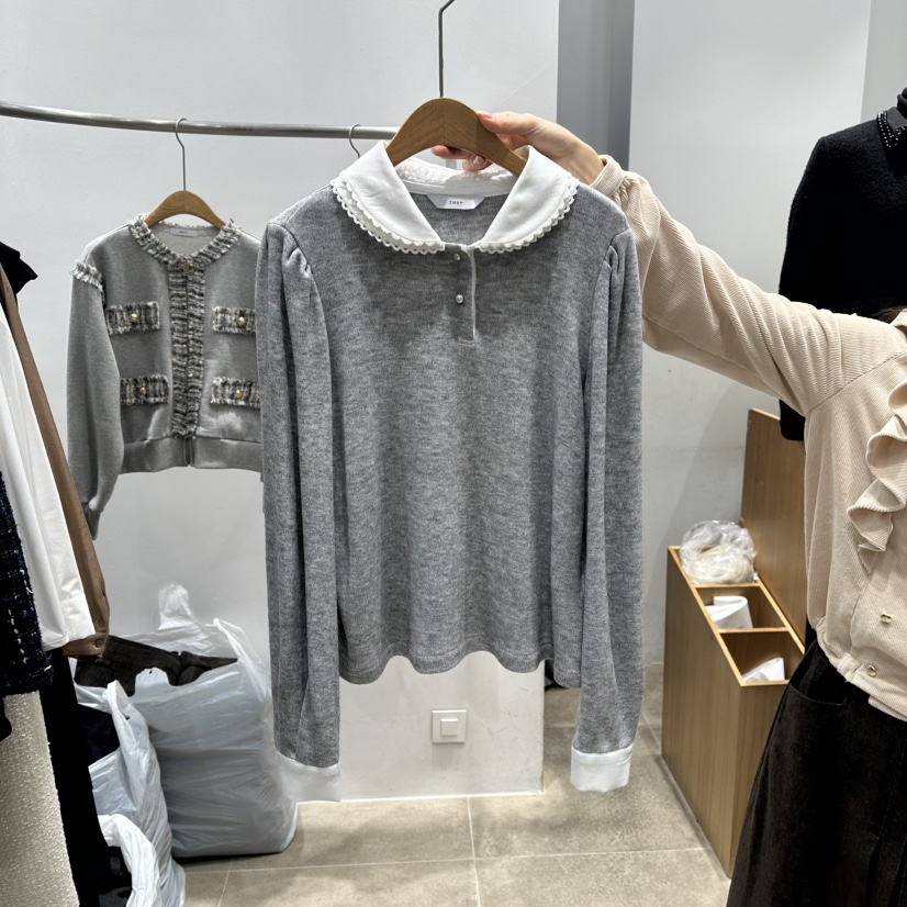 ENVY東大門㊣直郵女裝新品休閑推薦人氣熱賣25秋冬襯衫蕾絲衫ENVY襯衫/蕾絲衫圖色2