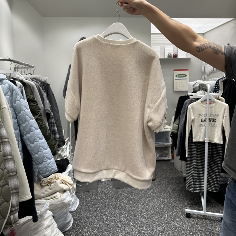 VINTAGE 888東大門㊣直郵女士新品時尚真品25秋冬T恤加絨抓絨VINTAGE888/TRIPLE EIGHTT恤