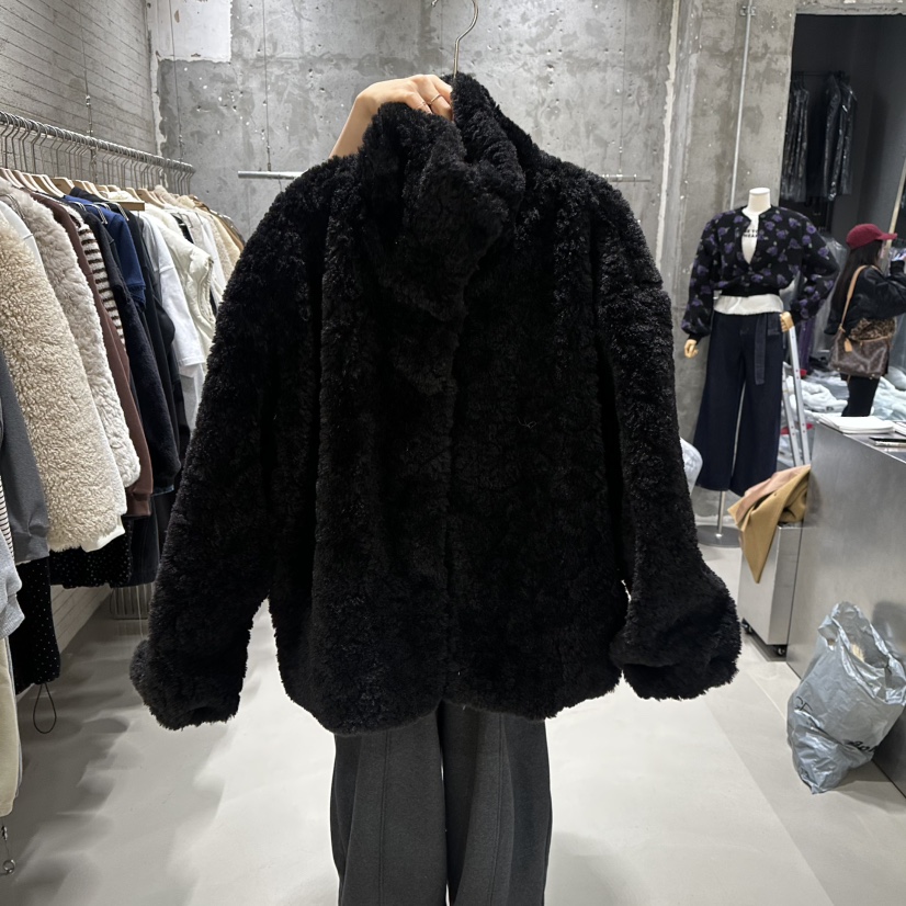 JUNI韓國直郵㊣女士新款25秋冬真品熱賣推薦職業休閑短款大衣my juni短款大衣圖色2