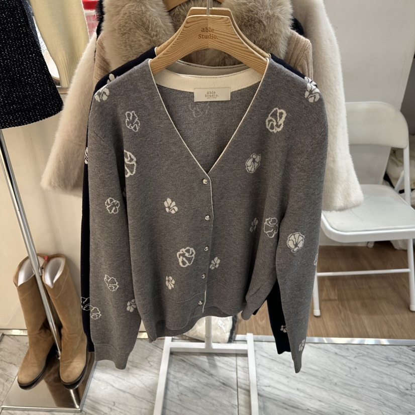 ABLESTUDIO東大門㊣實拍女裝新款人氣時尚熱賣休閑職業針織衫ABLESTUDIO針織衫圖色1