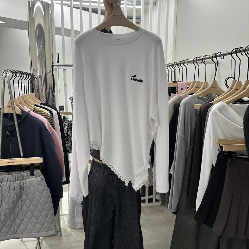 VENEFIT東大門㊣實拍女士新品時尚真品休閑熱賣推薦長袖T恤VENEFIT/JENNIE長袖T恤圖色1