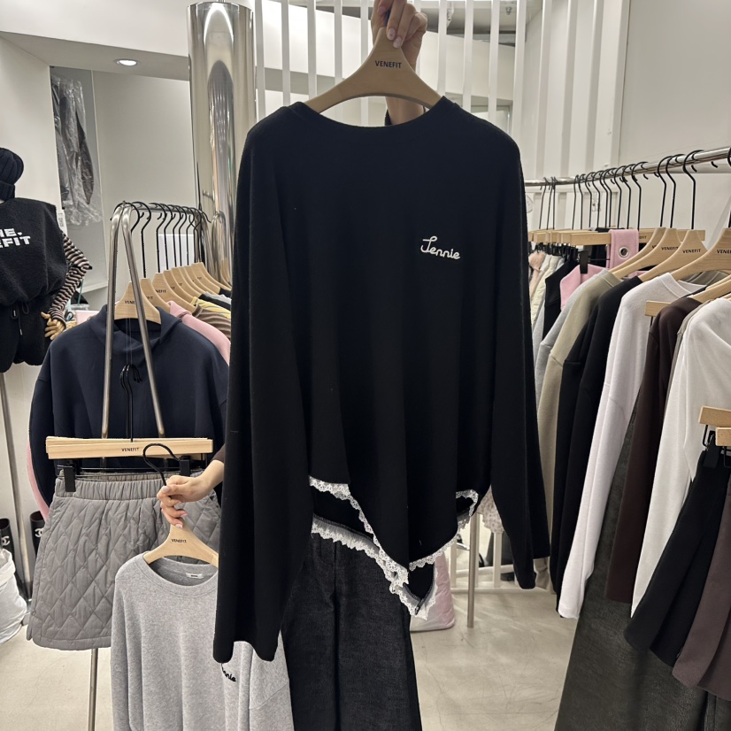 VENEFIT東大門㊣實拍女士新品時尚真品休閑熱賣推薦長袖T恤VENEFIT/JENNIE長袖T恤圖色3