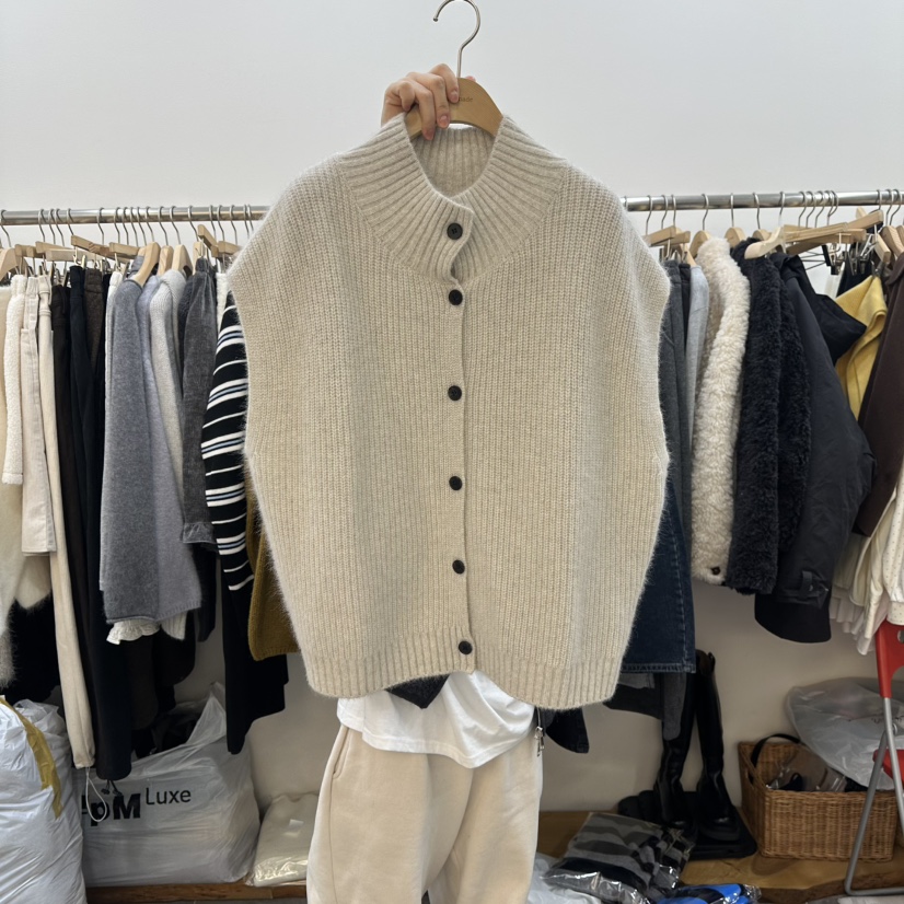 DELIGHT-L東大門㊣實拍女士新品時尚25秋冬人氣推薦馬甲浣熊DELIGHT-L馬甲圖色1