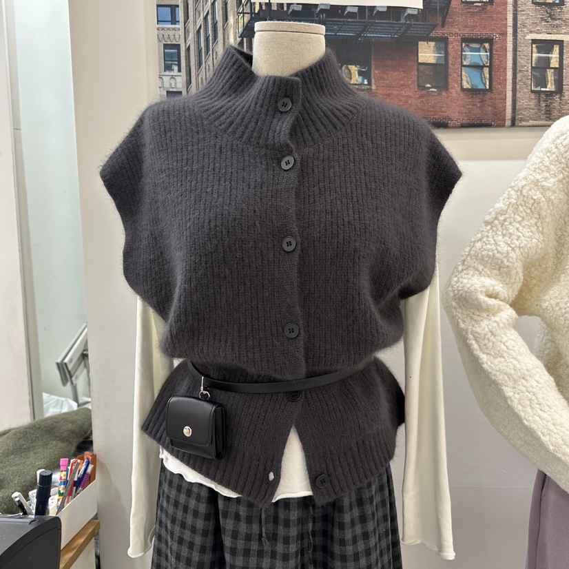 DELIGHT-L東大門㊣實拍女士新品時尚25秋冬人氣推薦馬甲浣熊DELIGHT-L馬甲圖色2