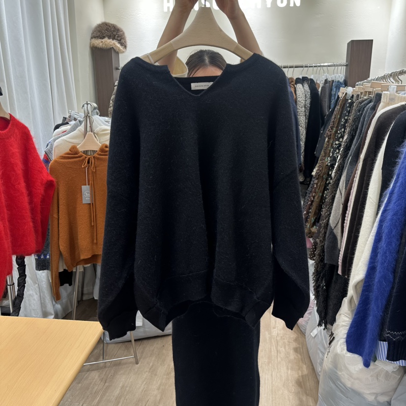 HANSUNGHYUN東大門㊣直郵女士新品熱賣休閑25秋冬針織衫羊毛寬松HANSUNGHYUN針織衫圖色2