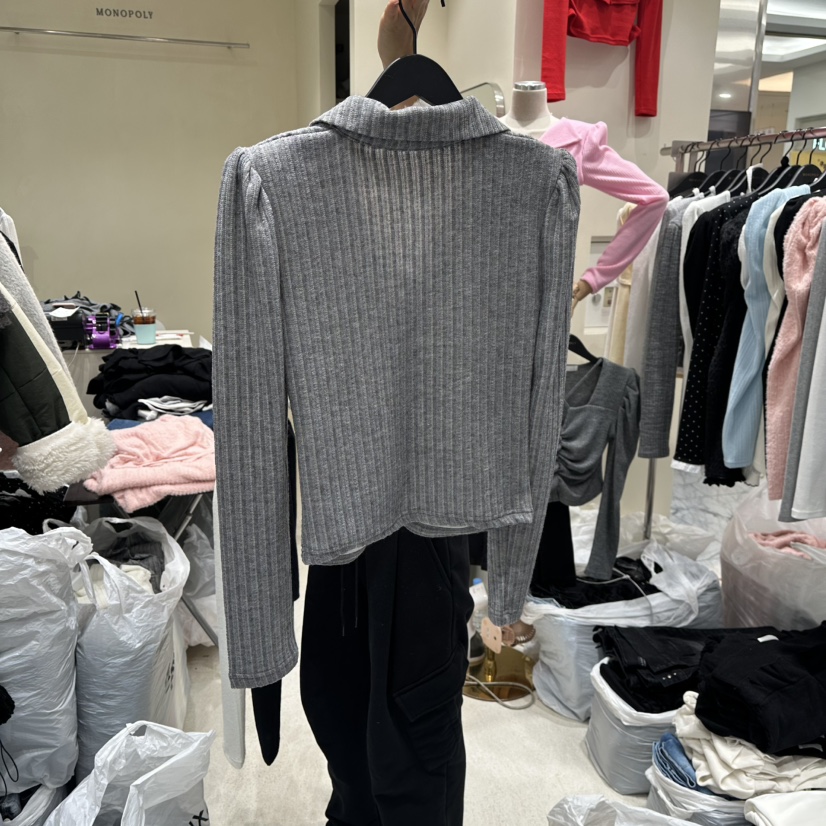 MONOPOLY韓國代購㊣女士新款職業時尚25秋冬真品熱賣針織衫MONO_POLY針織衫