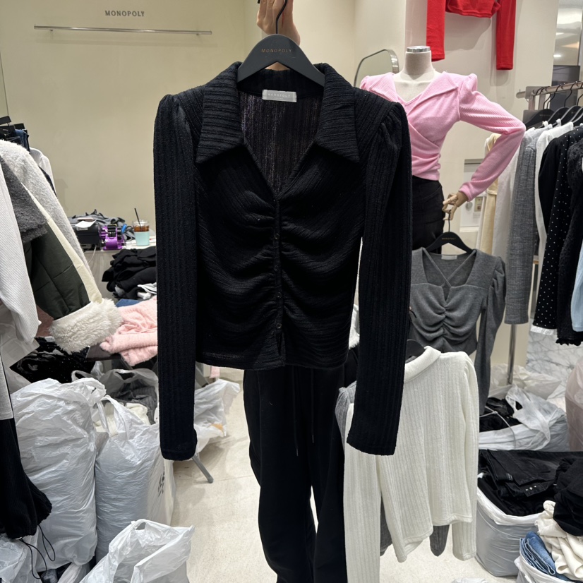 MONOPOLY韓國代購㊣女士新款職業時尚25秋冬真品熱賣針織衫MONO_POLY針織衫圖色3