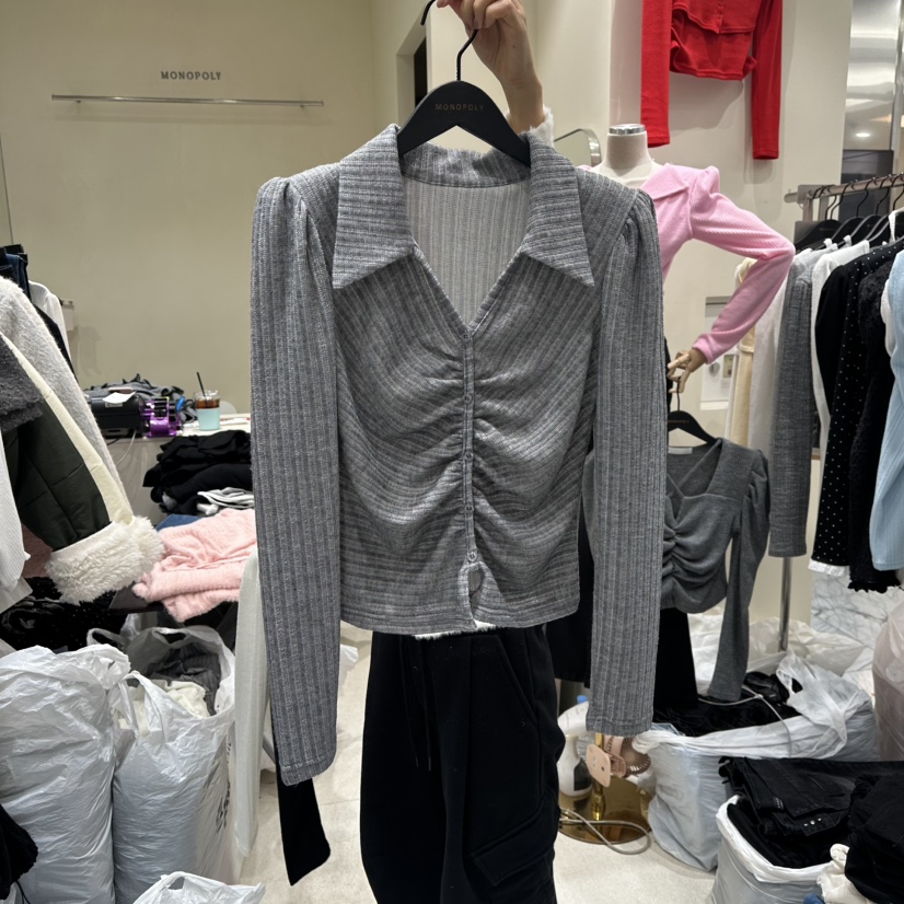 MONOPOLY韓國代購㊣女士新款職業時尚25秋冬真品熱賣針織衫MONO_POLY針織衫圖色4