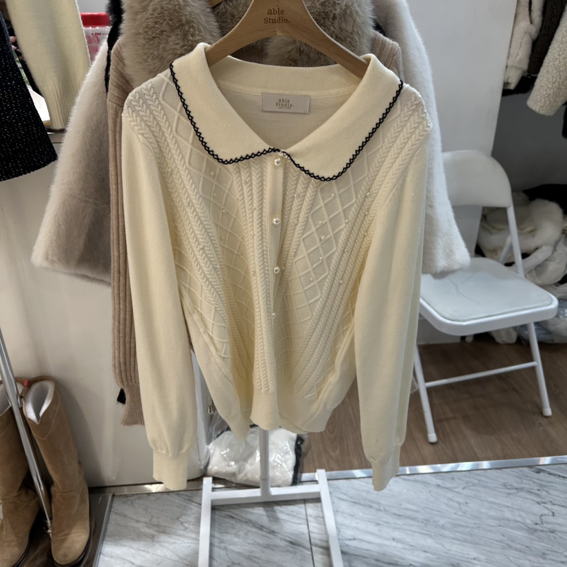 ABLESTUDIO韓國代購㊣女裝新款時尚真品推薦休閑熱賣針織衫ABLESTUDIO針織衫圖色2