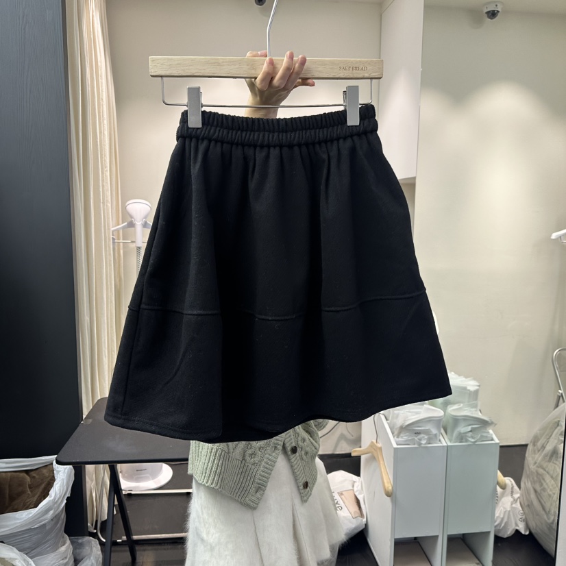SALT BREAD東大門㊣實拍女裝新品推薦人氣休閑半身裙中短裙SALT BREAD半身裙/中短裙圖色2黑色