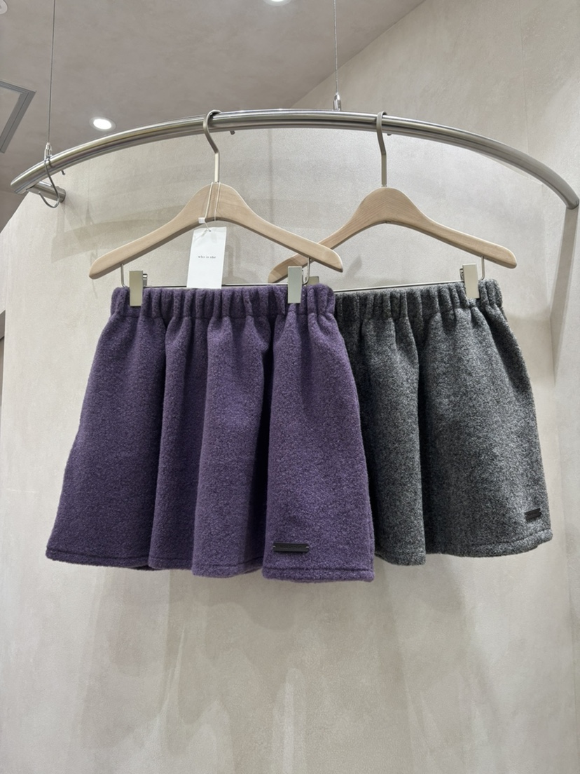 WHO IS SHE東大門㊣代購女裝新品熱賣休閑真品職業短裙羊毛WHO IS SHE短裙