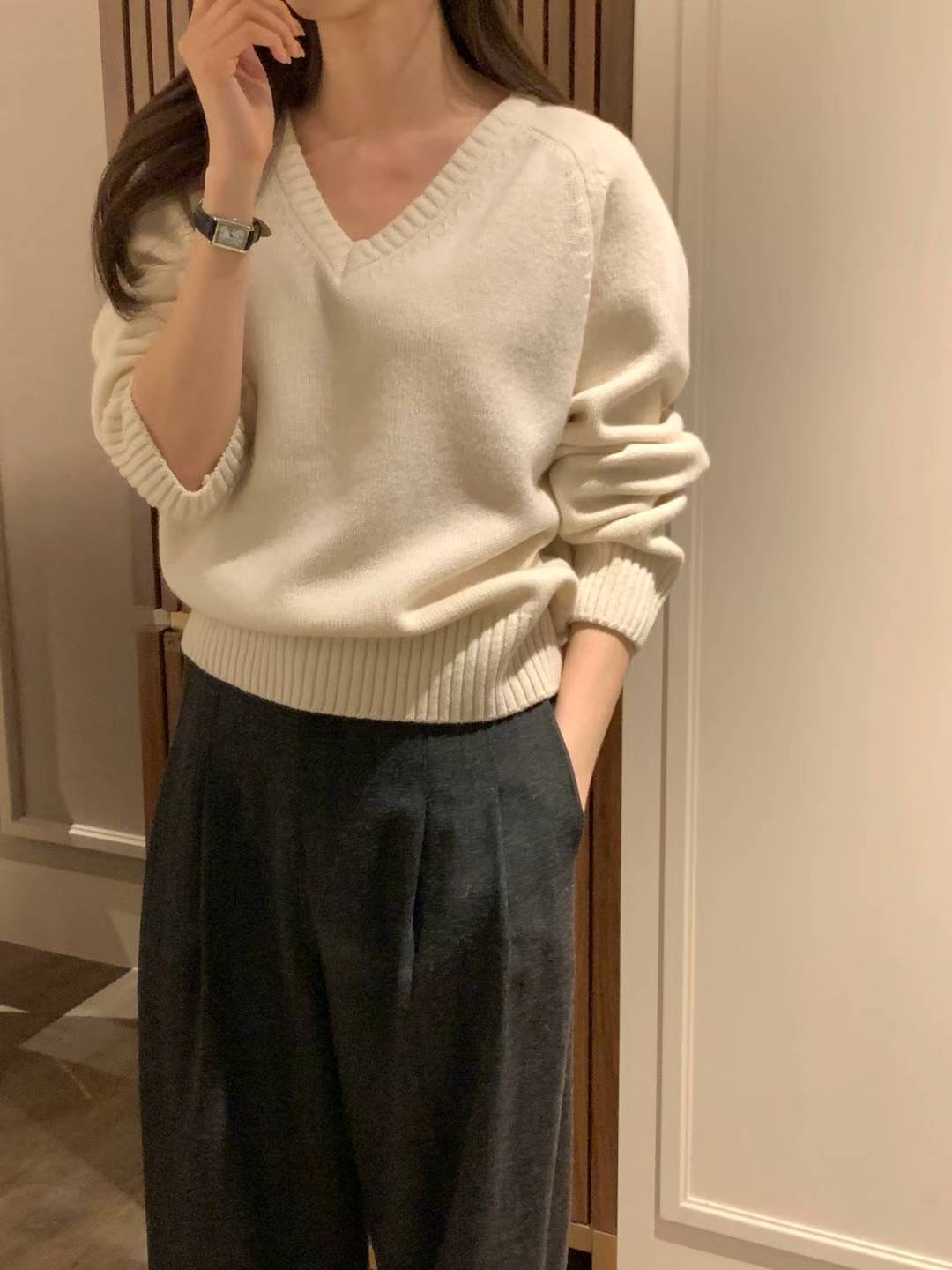 INOUF東大門㊣實拍女裝新款職業人氣時尚推薦針織衫美利奴羊毛INOUF/FLUTTER針織衫圖色2