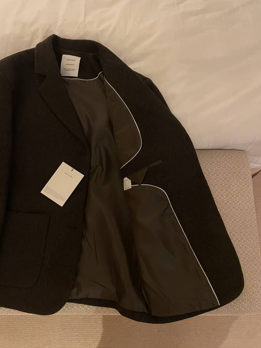 INOUF東大門㊣代購女裝新款時尚推薦熱賣休閑25秋冬職業夾克INOUF/FLUTTER夾克