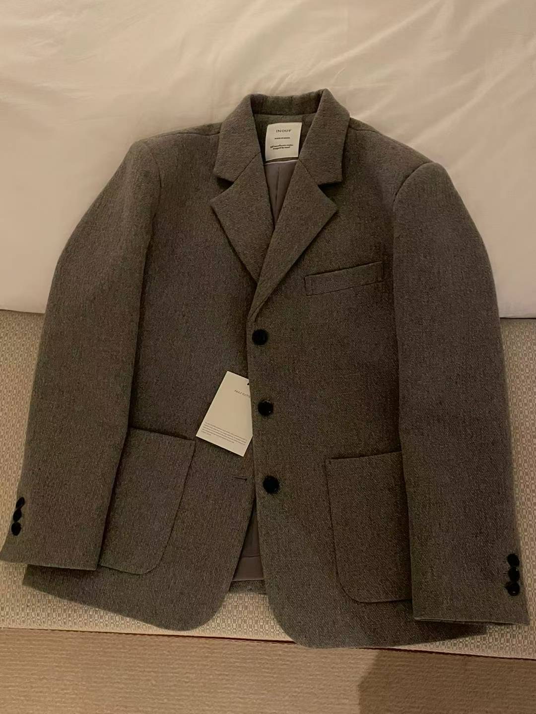 INOUF東大門㊣代購女裝新款時尚推薦熱賣休閑25秋冬職業夾克INOUF/FLUTTER夾克圖色1