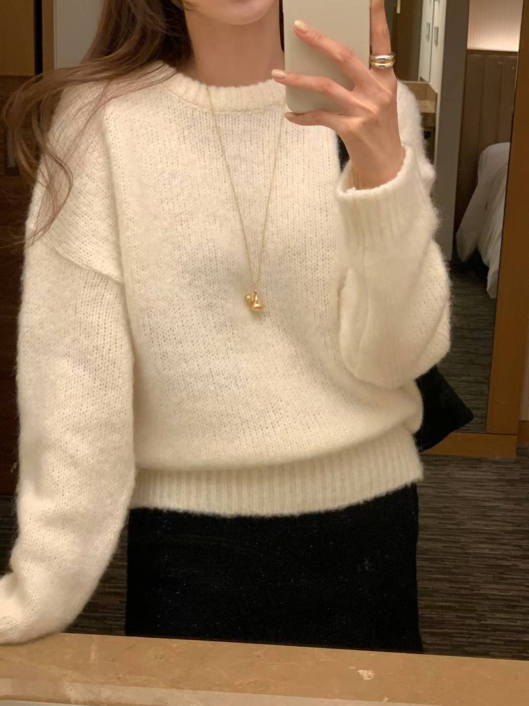 INOUF東大門㊣直郵女士新品人氣時尚推薦休閑熱賣針織衫羊駝INOUF/FLUTTER針織衫圖色1