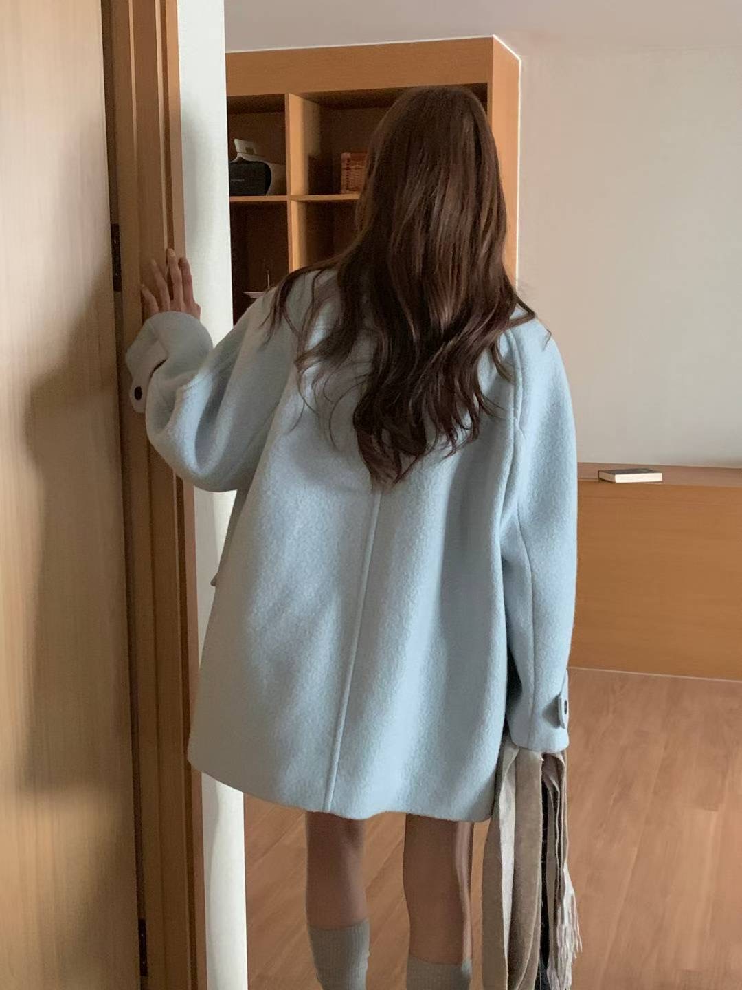 INOUF東大門㊣直郵女裝新款職業休閑人氣推薦時尚中長款大衣INOUF/FLUTTER中長款大衣