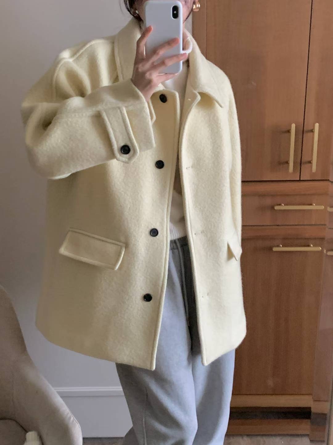 INOUF東大門㊣直郵女裝新款職業休閑人氣推薦時尚中長款大衣INOUF/FLUTTER中長款大衣圖色1