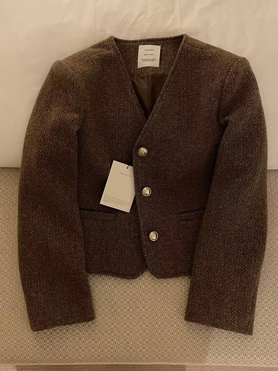 INOUF東大門㊣實拍女士新款推薦人氣熱賣25秋冬職業休閑夾克INOUF/FLUTTER夾克圖色1