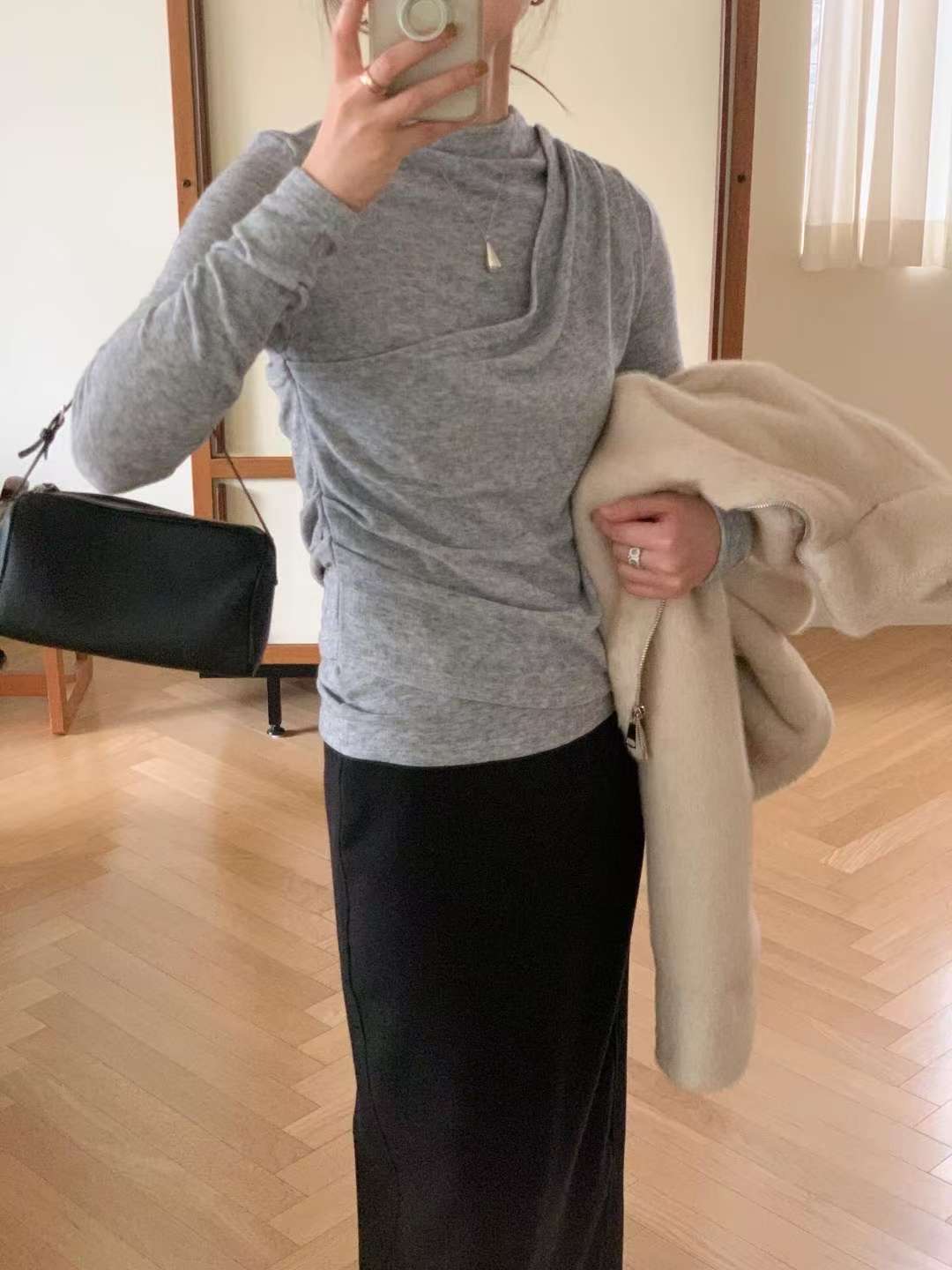 LONDON LACE-런던레이스-T韓國直郵㊣女士新款25秋冬長袖T恤安哥拉羊毛LONDON LACE長袖T恤圖色2