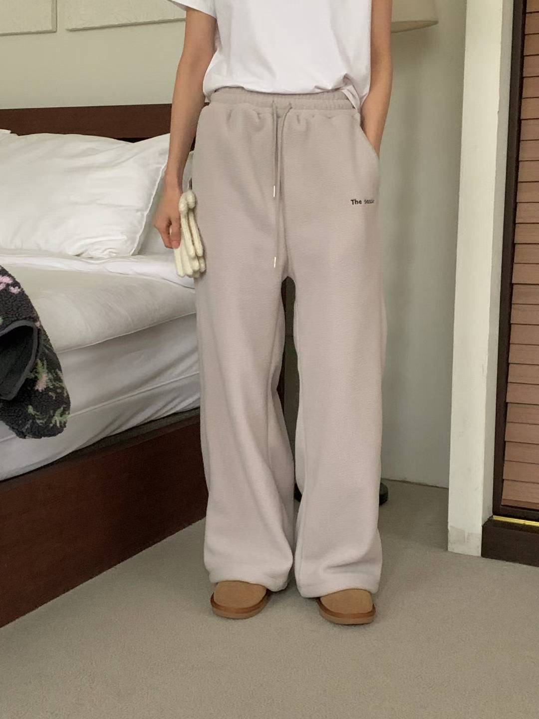 INOUF東大門㊣代購女裝新款時尚休閑職業人氣熱賣休閑褲抓絨INOUF/FLUTTER休閑褲