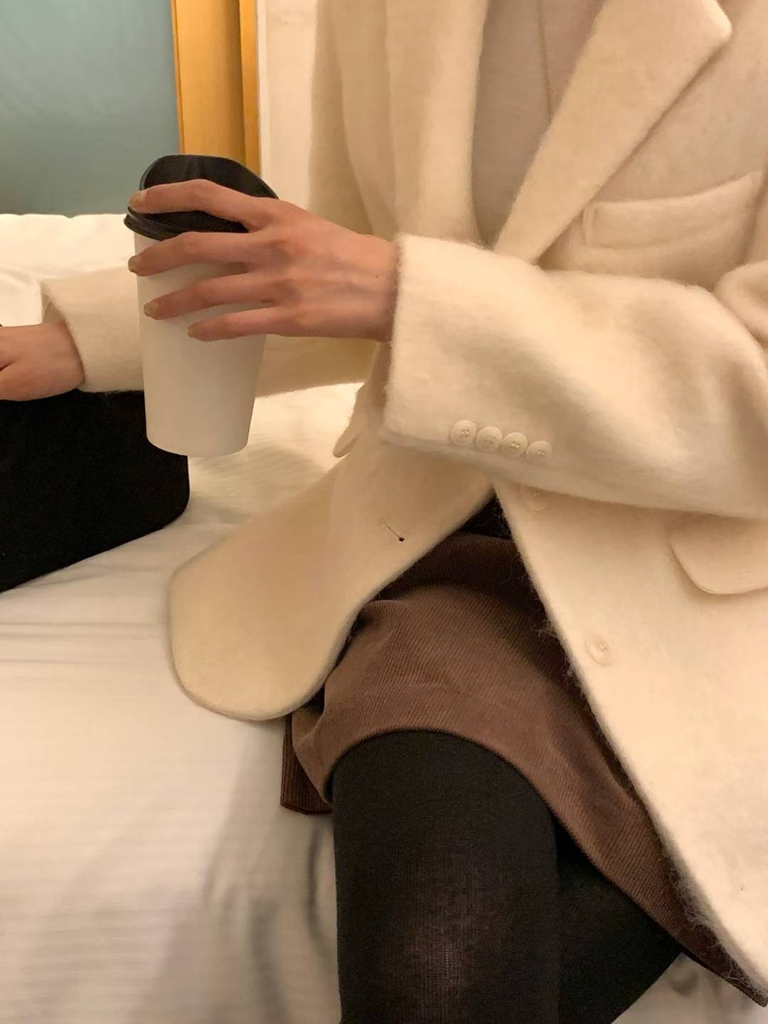 INOUF東大門㊣實拍女士新款推薦熱賣人氣時尚25秋冬夾克羊駝INOUF/FLUTTER夾克